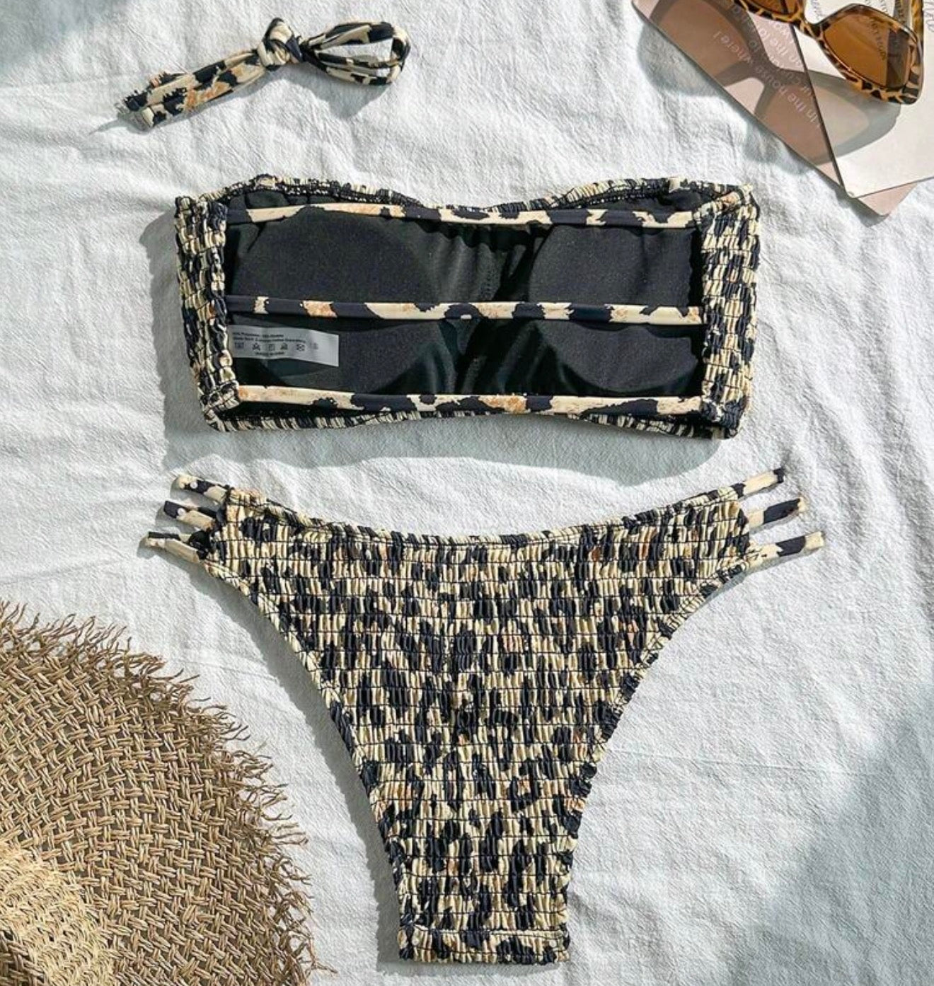 Leopard print bathing suit